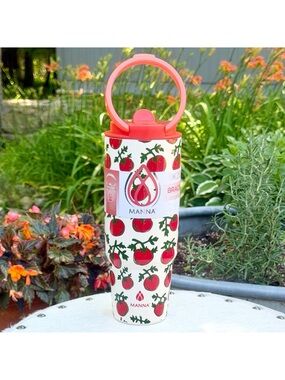 Manna Tomato Vine Bracelet Tumbler 32oz Stainless Steel Insulated Flip Straw NWT
